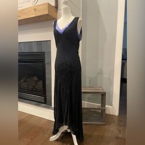 Max Studio Black and Purple Dress